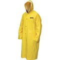 Bdg Rain Coat Flame Resistant PVC/Poly/PVC 48in Long w/Hood, Size X3L 95-1-901FRC-X3L